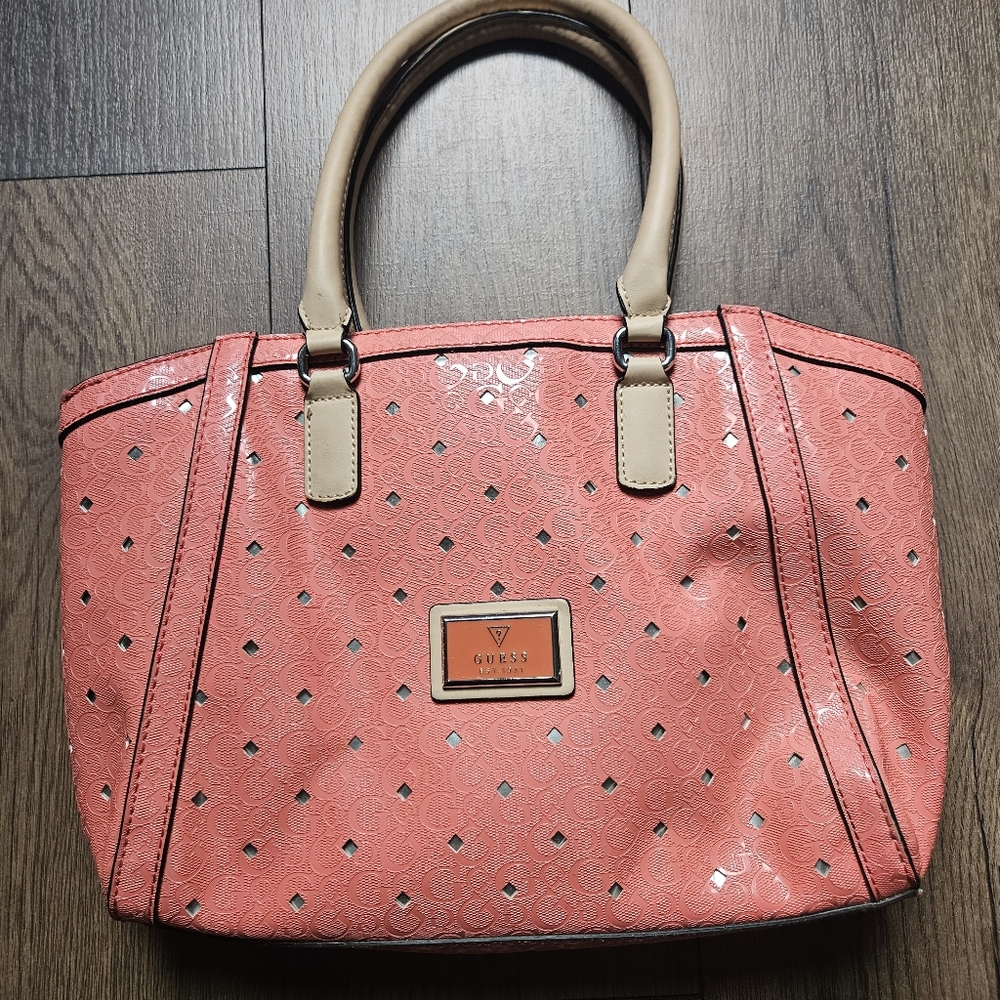 Peachy Pink Guess Purse Bag